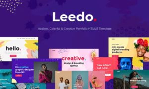 Leedo – Modern, Colorful & Creative Portfolio HTML5 Template