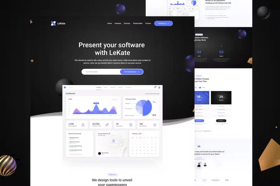 LeKate – Saas and Software HTML Landing Page