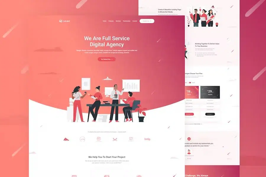 LeLand – Isometric Business HTML Landing Page