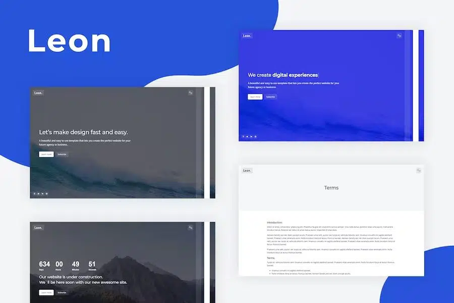 Leon – Responsive Coming Soon Template