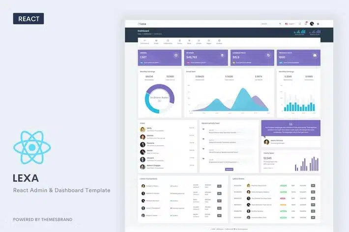 Lexa – React Admin & Dashboard Template