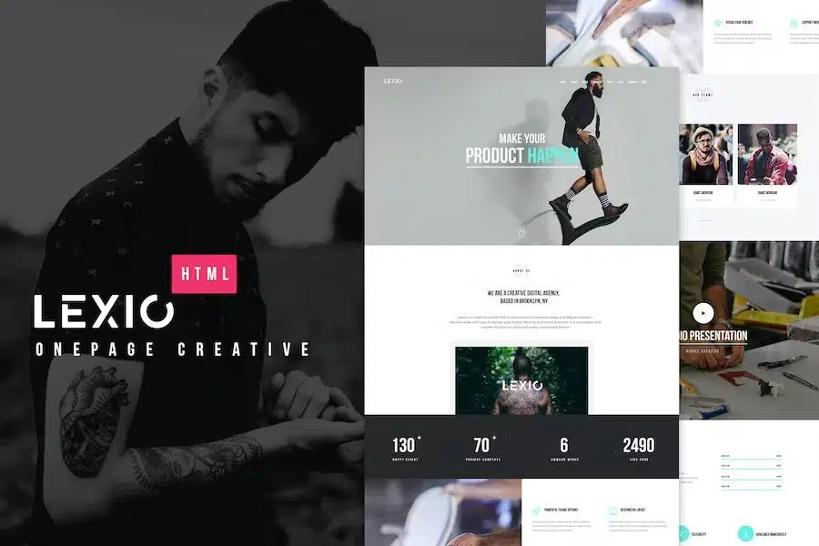 Lexio – Onepage Creative HTML Template