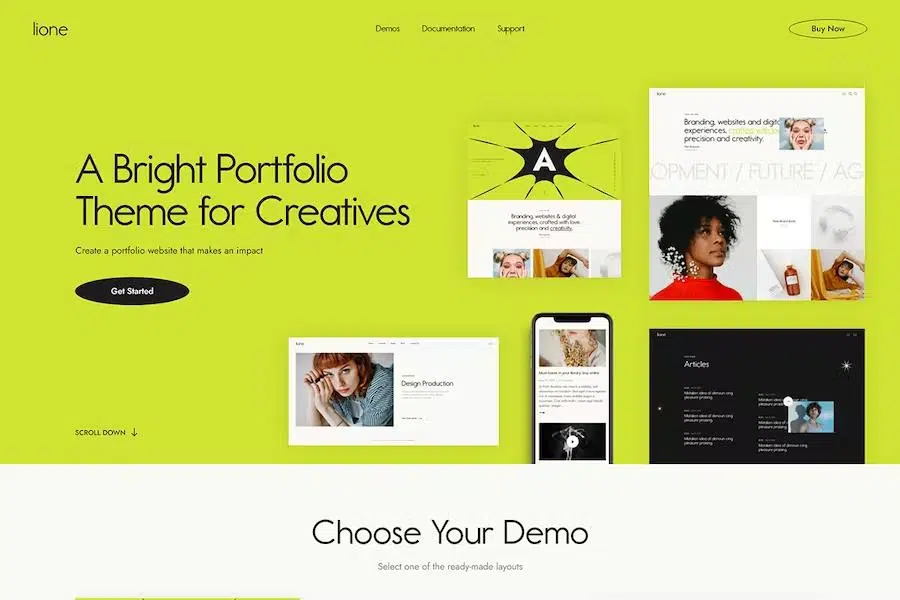 Lione – Personal Portfolio for Creatives WordPress Theme