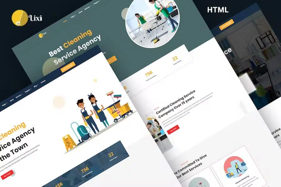 Lixi – Cleaning Services HTML Template