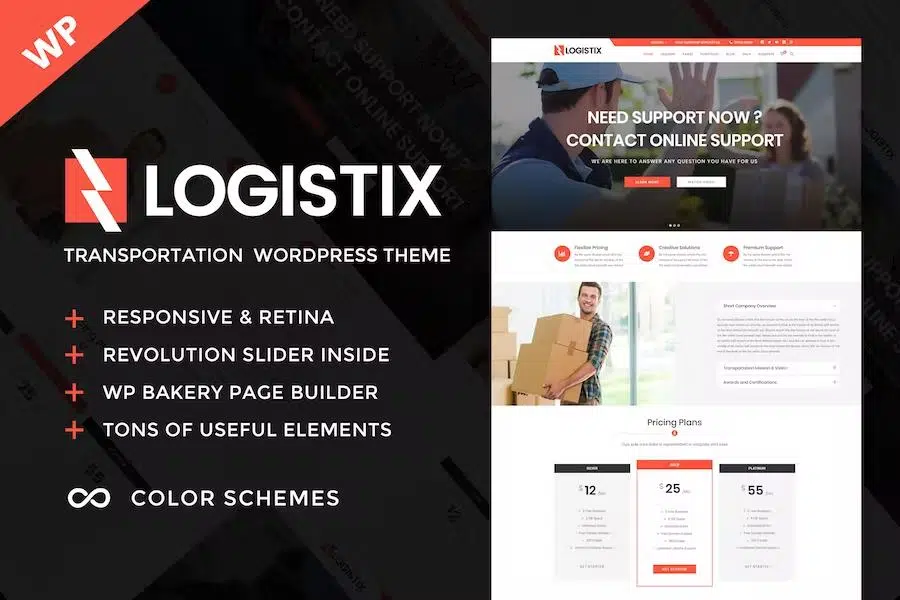 Logistix – Responsive Transportation WordPress Theme