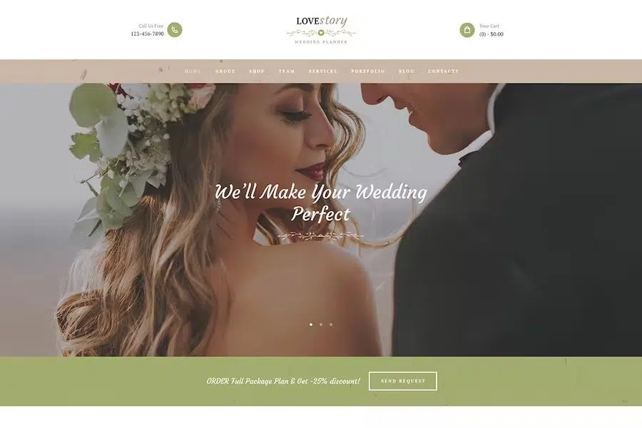 Love Story – Wedding and Event Planner Site Template