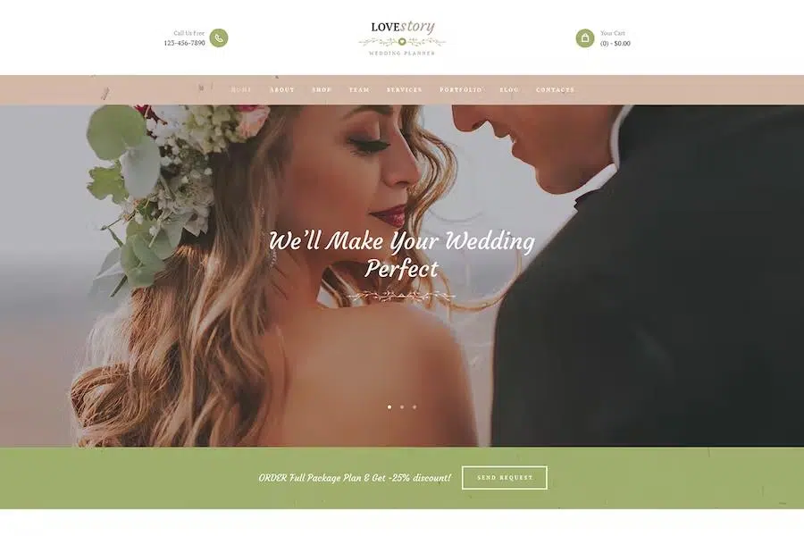 Love Story – A Beautiful Wedding and Event Planner WordPress Theme