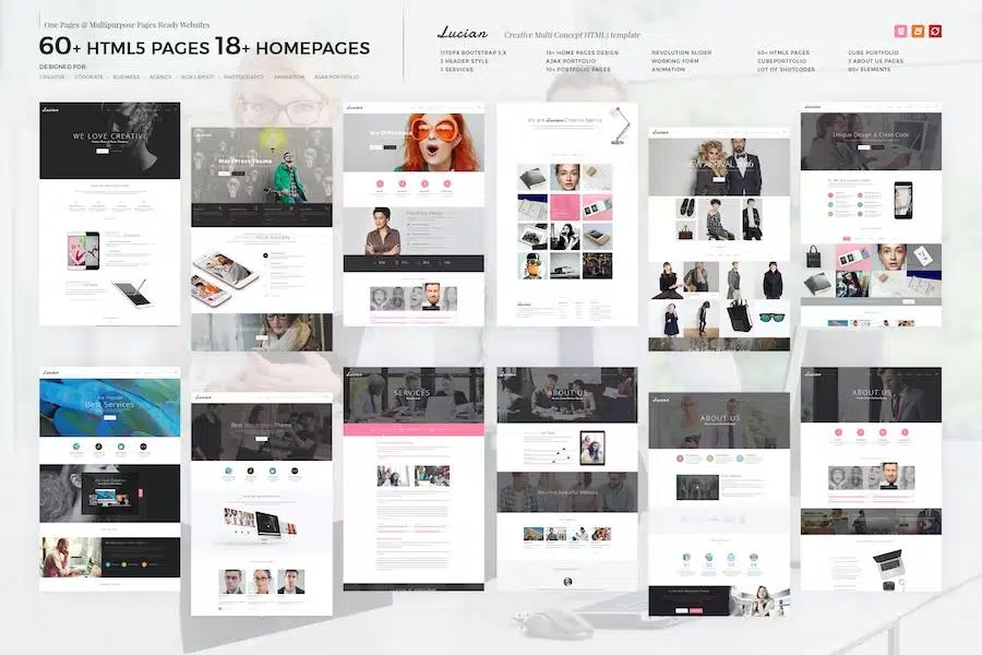 Lucian – Multi-Concept Creative HTML5 Template