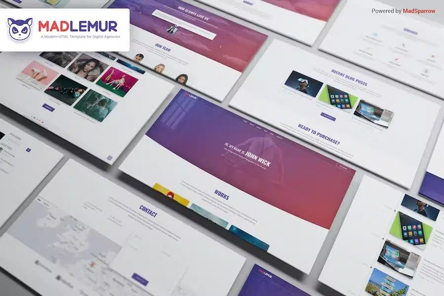 Mad Lemur – A Modern Template for Digital Agencies