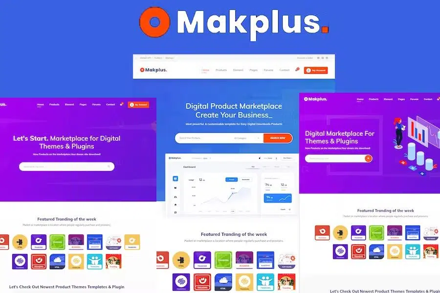 Makplus – Digital Marketplace HTML5 Template