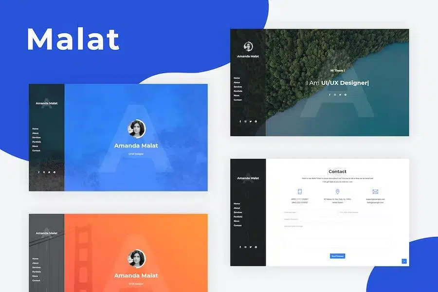 Malat – Responsive Personal Portfolio Resume Template
