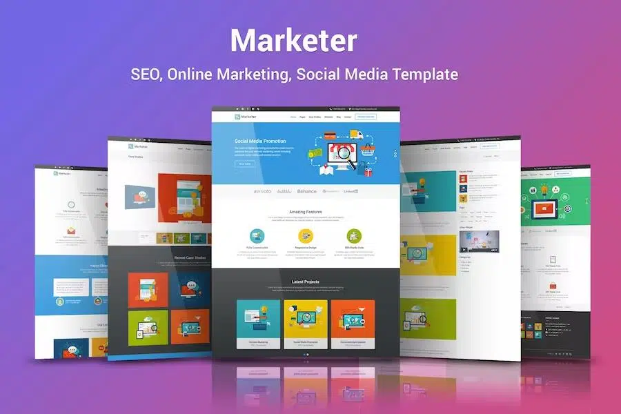 Marketer – SEO, Online Marketing, Social Media Template