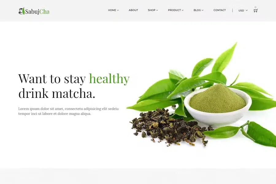 Matcha Shopify Theme – Sabujcha