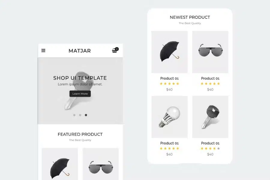 Matjar – Minimalist UI eCommerce Mobile Template