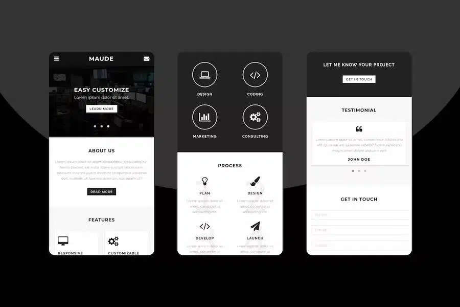 Maude – Mobile Template