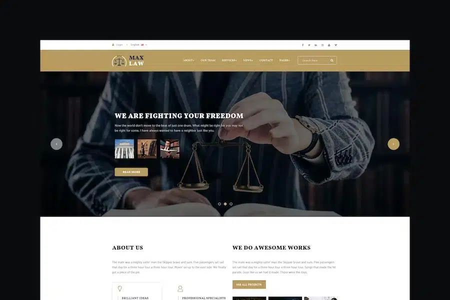 Max Law – Lawyer & Attorney HTML Template