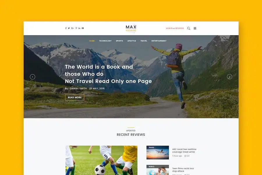 Max Magazine – News & Blog HTML Template