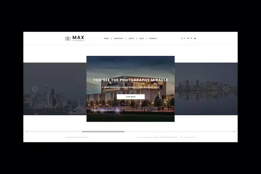 Max Photography – Photographer HTML Template