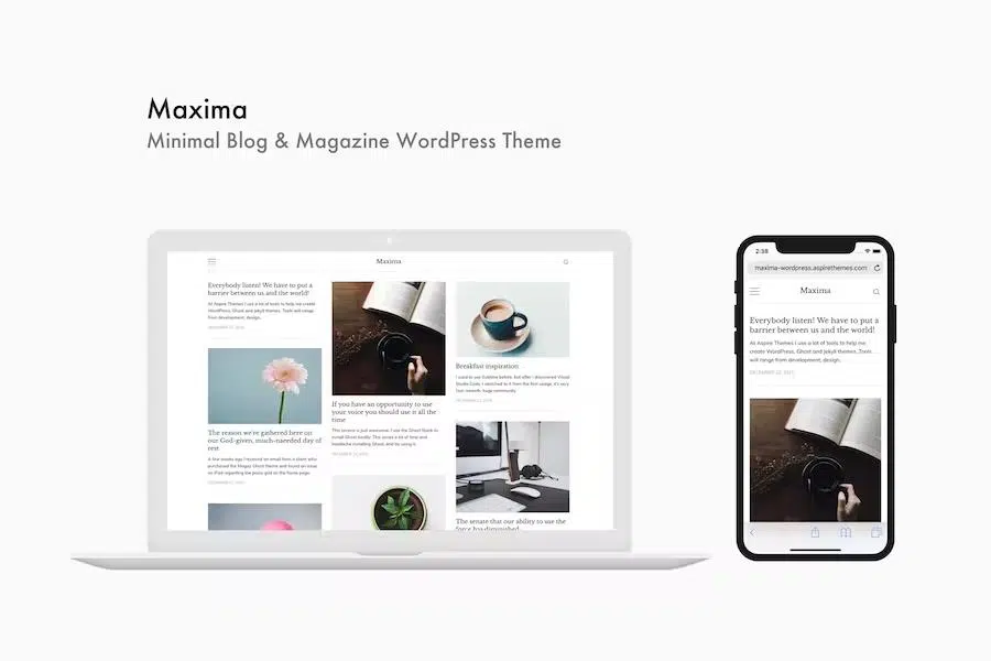 Maxima – Minimal Blog & Magazine WordPress Theme