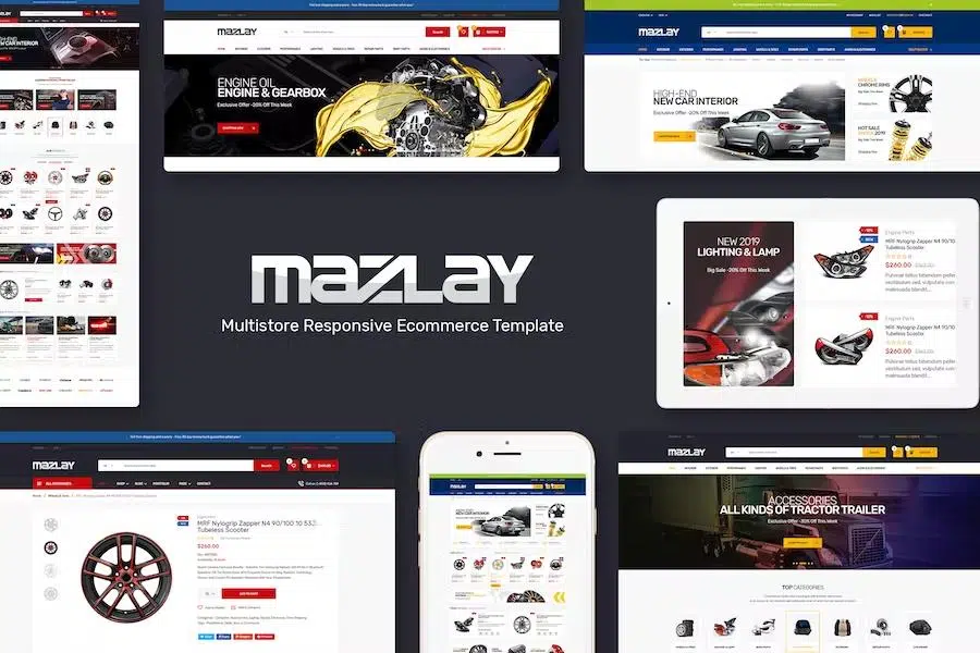 Mazlay – Car Accessories OpenCart Theme (Included Color Swatches)