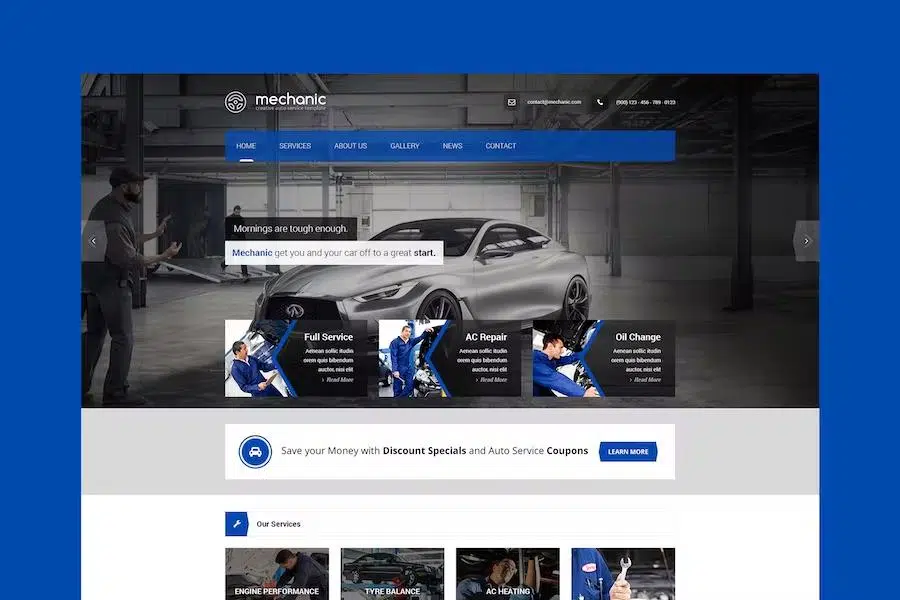 Mechanic – Car Service & Repair Workshop Template