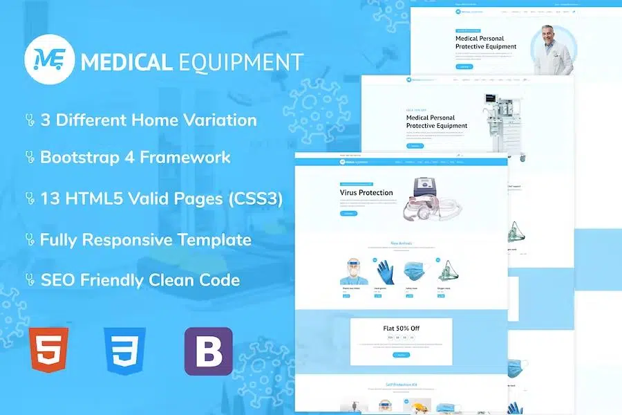 Medical Equipment Store Ecommerce Responsive HTML Template