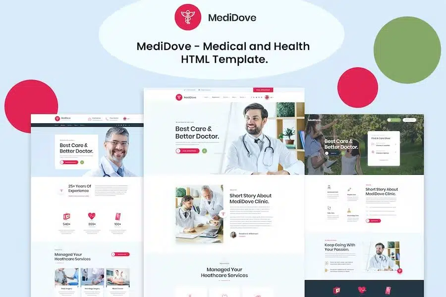 MediDove – Medical and Health Bootstrap Template