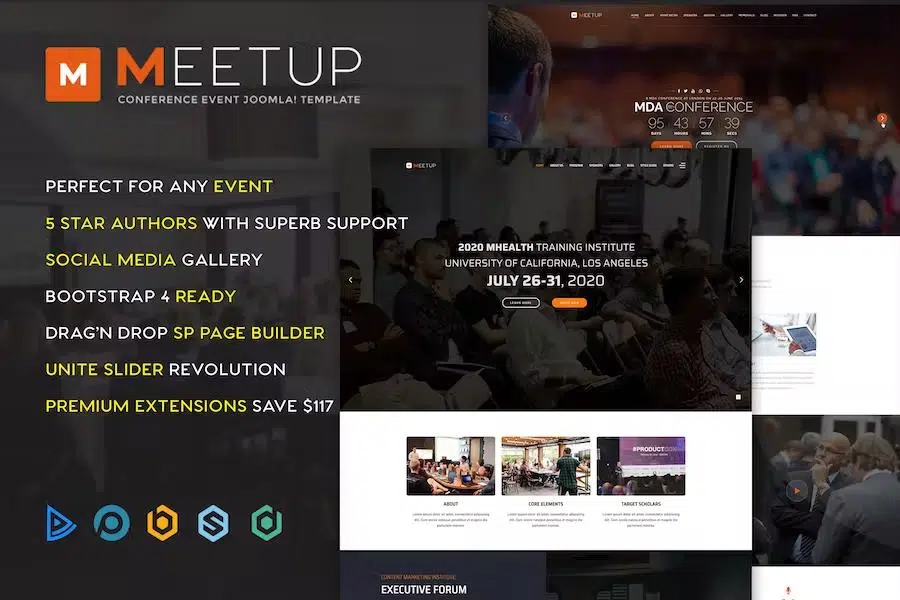 MeetUp Conference Event Joomla 4 Template