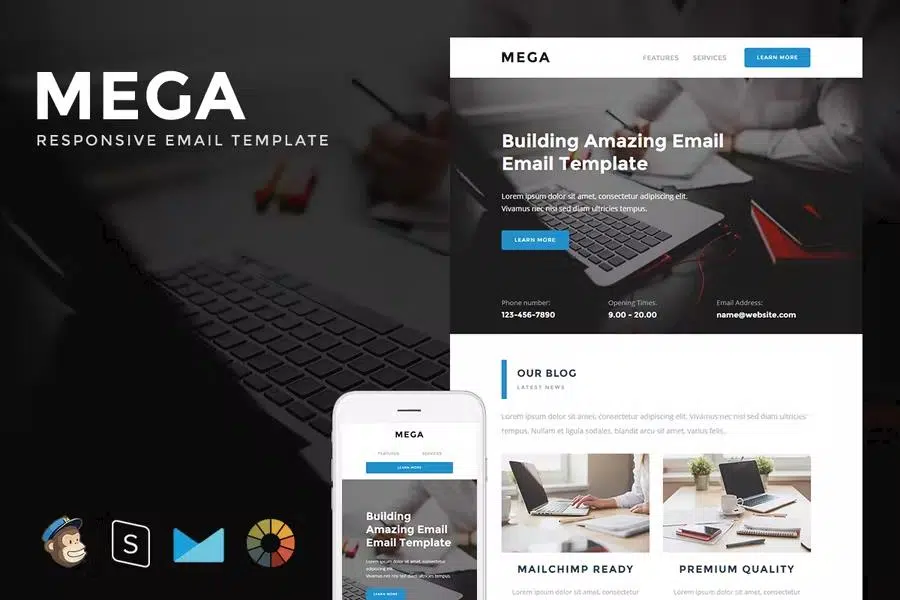 Mega – Responsive Email + StampReady Builder