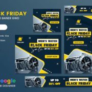 Men Watch Black Friday Sale HTML5 Banner Ads GWD