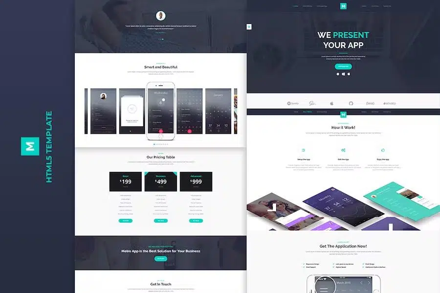 Metro App – Application HTML5 Template