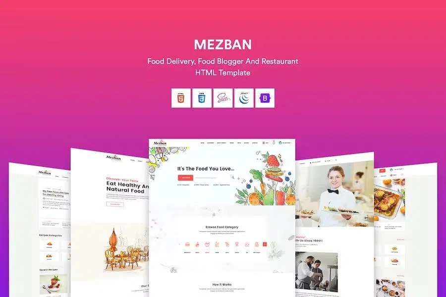 Mezban – Food Delivery, Food Blogger & Restaurant HTML Template