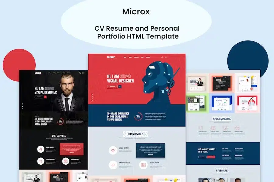 Microx – CV Resume and Personal Portfolio HTML5 Template