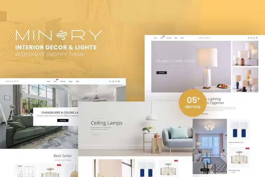 Minery – Interior Decor & Lights Responsive Shopify Theme