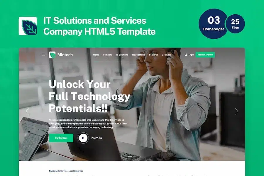 Mintech – IT Solutions & Services HTML5 Template