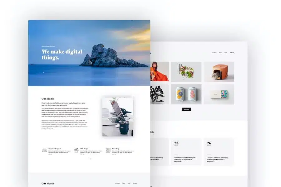 Misto – One Page Portfolio Template