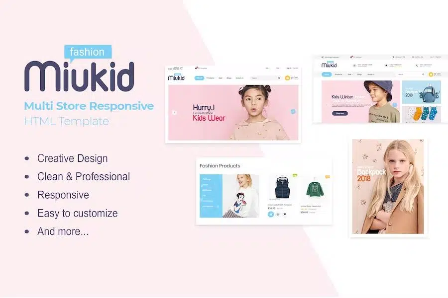 MiuKid – Multi Store Responsive HTML Template