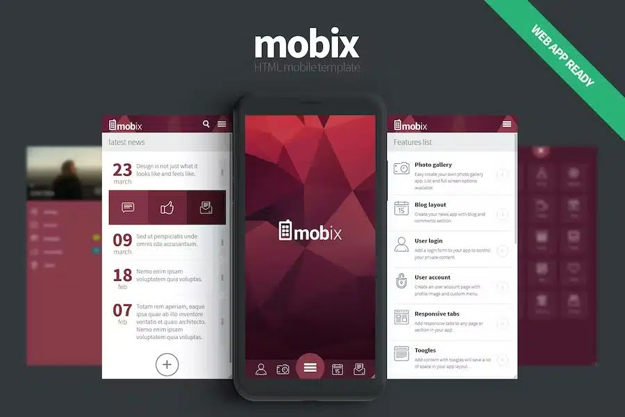 Mobix – HTML Mobile Template