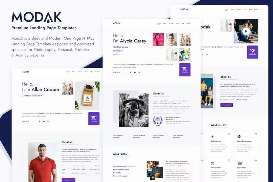 Modak One Page HTML Template