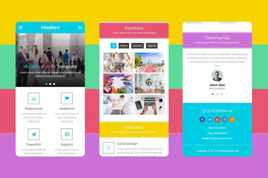 Modern – Multipurpose Mobile Template