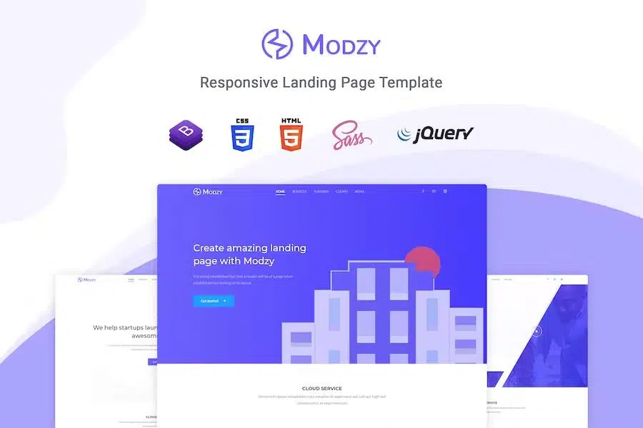 Modzy – React Landing Page Template