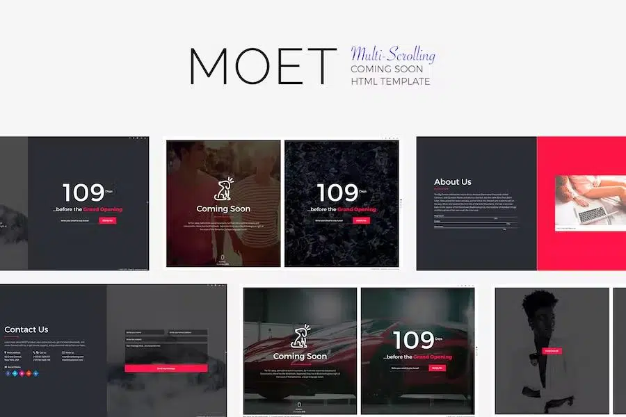 MOET – Multi-Scrolling Coming Soon Template