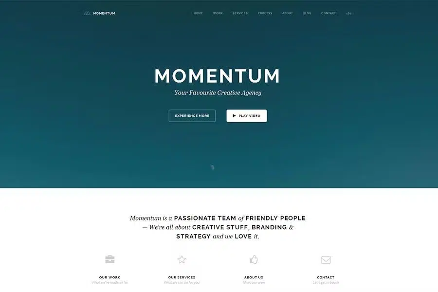Momentum – Simple Creative OnePage Joomla Template