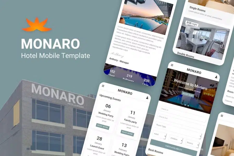 Monaro – Hotel Mobile Template