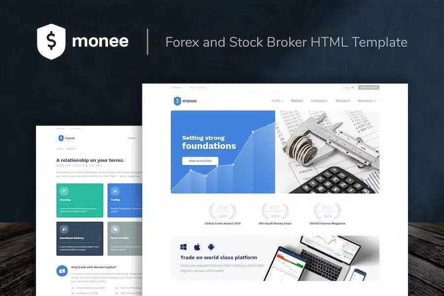 Monee – Forex and Stock Broker HTML Template