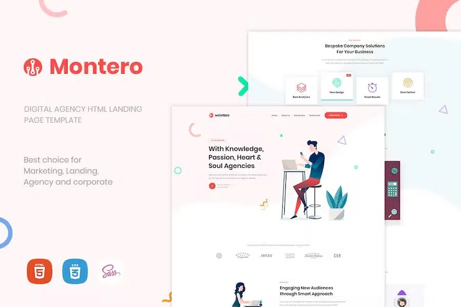 Montero – One Page Parallax HTML5 Template