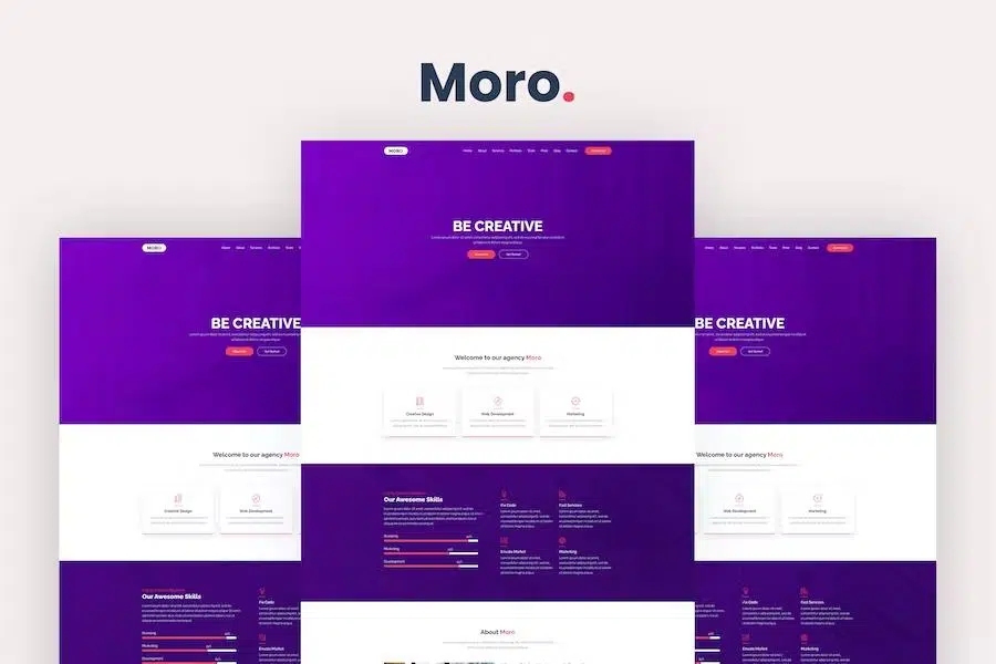 Moro – One Page Parallax