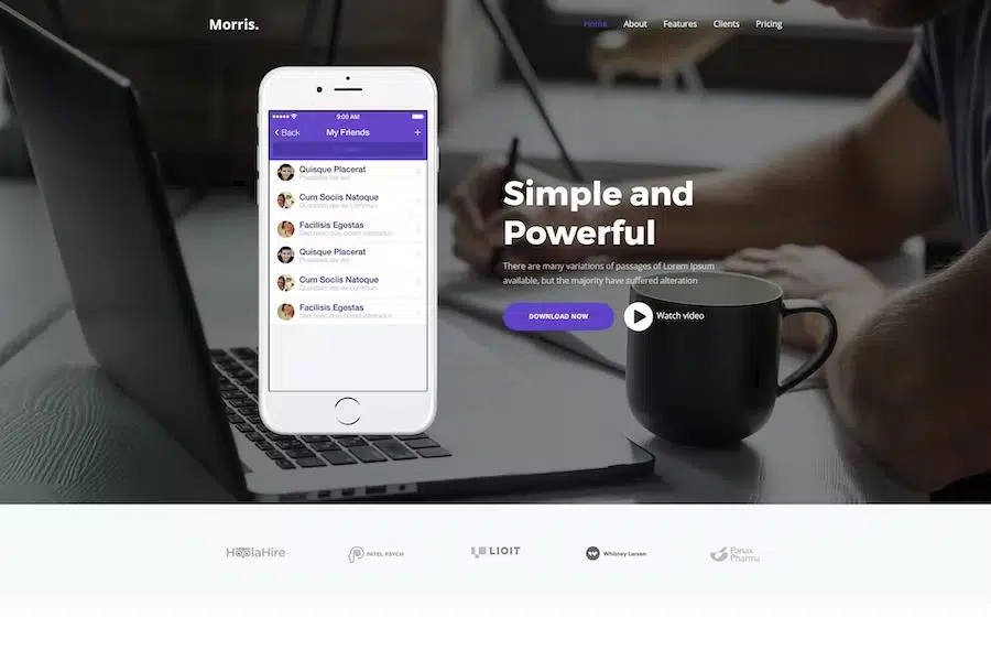 Morris – App & Product Landing Page