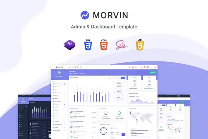 Morvin – Admin & Dashboard Template