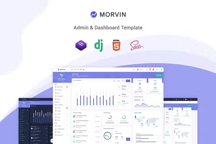 Morvin – Django Admin & Dashboard Template